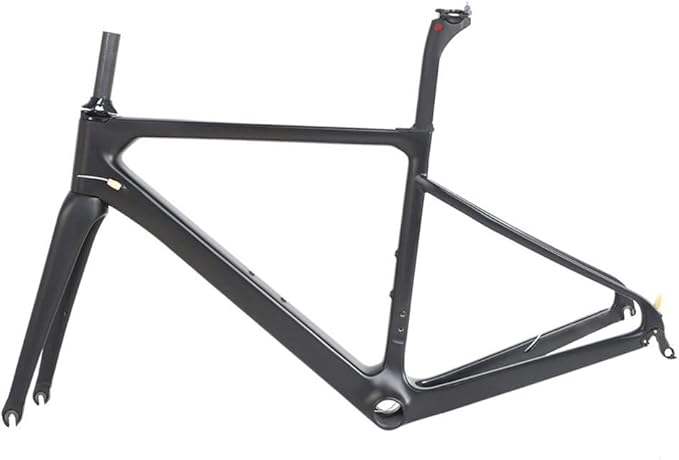 Carbon Fiber Road Bike Frameset 700C C Brake Racing Frame with Fork 45/48/51/54cm 100/130mm Quick Release Frame Set Internal Routing(45cm)