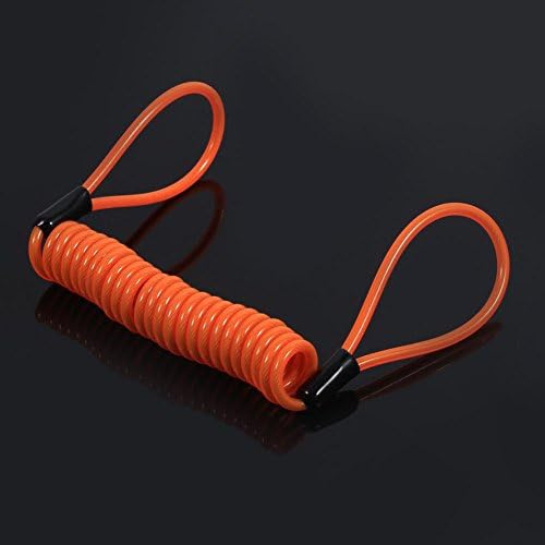 Reminder Cable,Disc Lock Reminder Cable Security Steel Wire for Motorbikes, Motorcycles, Scooters, Bike(Orange) (Orange)