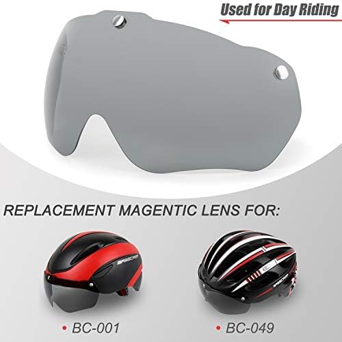 Shinmax Bike Helmet with USB Rechargeable Light & Detachable Magnetic Goggles UV Protective, Bicycle Helmet Men Women Mountain Road Adjustable Adult Cycling Helmet (WT-049)
