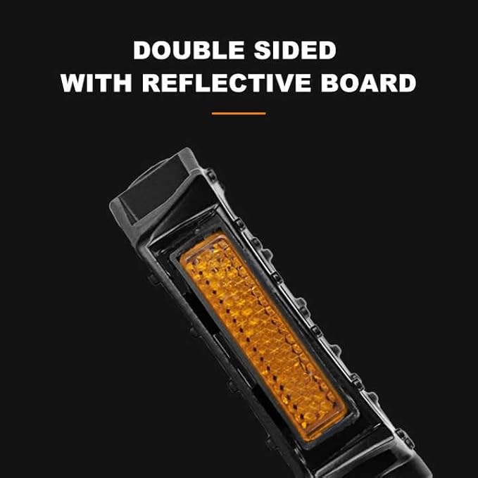 Aluminum Bicycle Pedals, Lightweight Non-Slip, 9/16 Inch, Fits Most Adult Bikes & MTB