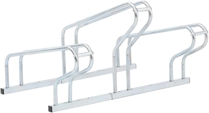 Galvanized Steel Floor Freestanding Bicycle Stand for 3 Bikes, 3 Bikes Floor Bike Stand, Bike Floor Parking Rack for Indoor & Outdoor Garage Storage,-872