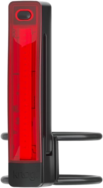 Knog Plus Bike Rear Light - LED Bike Tail Light – Rear Light Mounts to Your Seat Post, Seat Stay or Clips on Clothing - USB Rechargeable, Waterproof, Ultralight Cycling Safety - Black