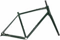 700C Gravel Road Bike Frameset 45cm 48cm 51cm 54cm Aluminum Alloy Disc Brake Frame F12*100MM R12*142mm Thru-Axle Frame with Carbon Fiber Fork BSA BB68mm XC/ATV(Green,54cm)