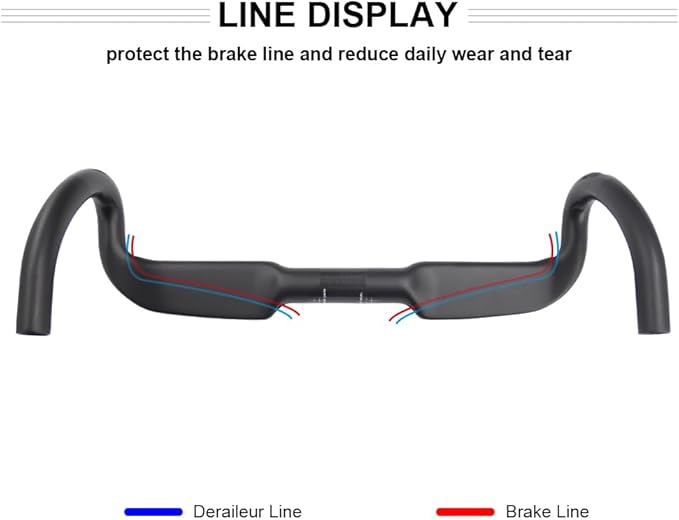 Alfa Pasca Aero Handlebars for Road Bike Carbon Racing Bicycle Handlebars Drop Bars Lightweight 31.8 UD Glossy/Matte 400/420/440mm