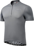 Santic Men's Cycling Jersey Short Sleeve Tops Pro Road Bike Shirt Full Zipper UPF 50+ MTB Jersey with Pockets
