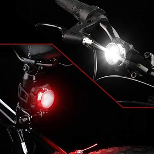 USB Rechargeable Bike Light Set, Super Bright, Bike Lights Front and Back, Waterproof, 4 Light Modes (2 Cables, 2 Straps).