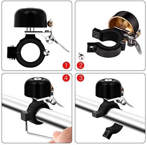 Greallthy Bike Bell Classic Brass Bicycle Bell,Bike Bells for Adults Kids, Loud Retro Bell for Road & Mountain Bikes, Universal Handlebar Fit