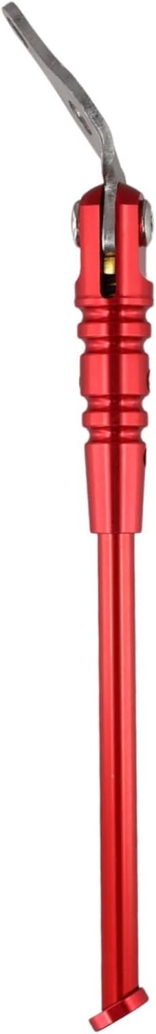 Adjustable Bicycle Kickstand, Bike Side Support Kick Stand, Single Leg Adjustable Aluminum Stands Mount Support, Folding Bicycles Modification For Folding Bikes With Installation Tools Length(red)