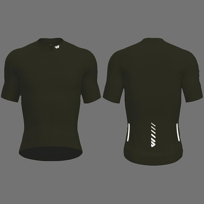 Lo.gas Cycling Jersey Men Short Sleeve, Road Bike Jerseys Full Zipper with Pockets, Bicycle Clothing Breathable Quick Dry
