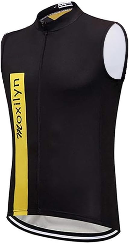 MOXILYN Men's Cycling Jersey Sleeveless Vests Bike Tank Quick Dry Bicycle Shirts Breathable Riding Clothing Top