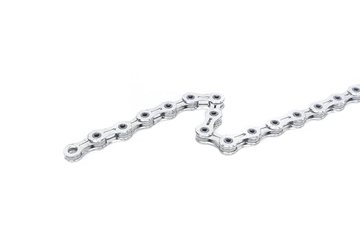 PYC SP1101 11-Speed Bike Chain, 116 Links (116L), Super Lightweight Hollow-Pin Bicycle Chain for Mountain (MTB) & Road Bikes, Compatible with Shimano, SRAM, Campagnolo (Silver)
