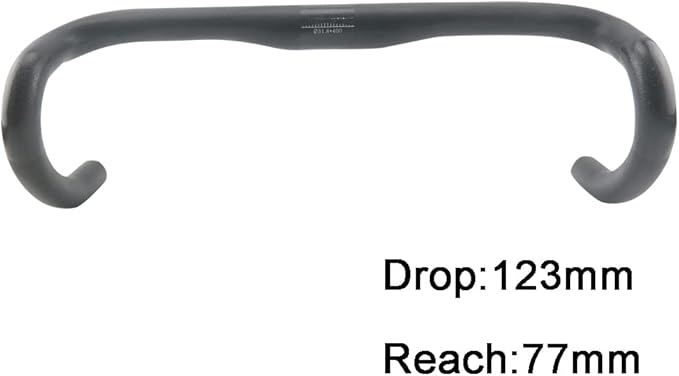 Alfa Pasca Carbon Fiber Road Bike Handlebars Aero Drop Handle Bars Racing Bicycle Aerobars Lightweight 31.8 Black UD Matte 40cm