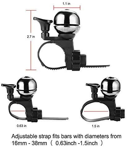 Accmor Classic Bike Bell, Adjustable Bicycle Bell Fits Any Bike Handlebar, Universal Bike Bell Loud Crisp Clear Sound Bike Bell for Adults Kids Bike