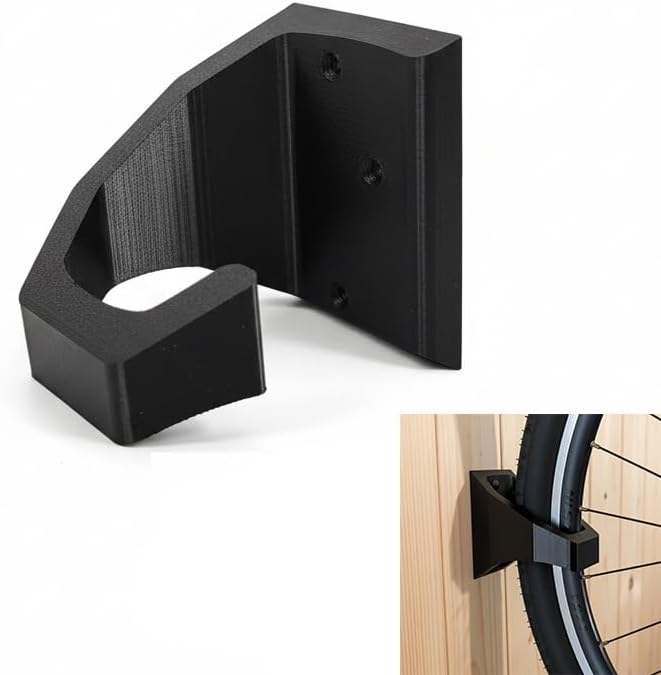 Vertical Wall-Mount Bike Rack – Minimalist Bicycle Holder with Included Mounting Screws