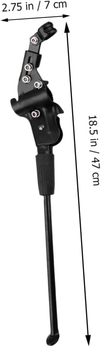 GANAZONO Mountain Bike Kickstand Adjustable Single Sided Support for Parking Rack Durable Aluminum Alloy Leg Support for Road and Mountain Bikes Easy Assembly Black