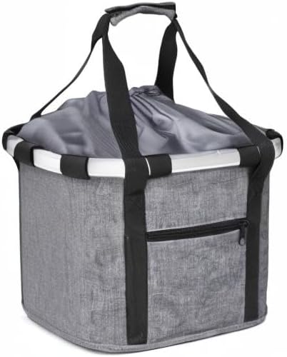 Lixada Bike Basket, Small Pet Cat Dog Carrier Bicycle Handlebar Front Basket Folding Detachable Removable Easy Install Quick Released Picnic Shopping Bag, Max. Bearing: 11lbs