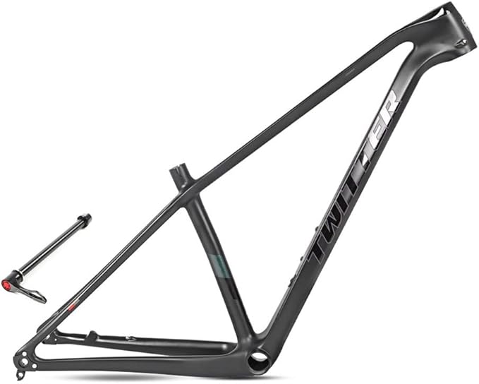 Carbon Hardtail Mountain Bike Frame 27.5er 29er Disc Brake Bike Frame 15''/17''/19'' XC Internal Routing Frame Thru Axle 12 * 148mm Boost(Black,15'')