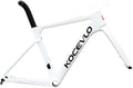 700C Road Bike Frameset 44 47 50 53 56 Cm Carbon Fiber Disc Brake Bike Frame Thru Axle F12×100mm R12×142mm Windbreaker Frame T47mm Threaded Bottom Bracket Max 32C Tire(White,50cm)