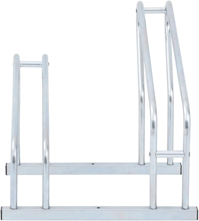 Galvanized Steel Floor Freestanding Bicycle Stand for 2 Bikes, 2 Bikes Floor Bike Stand, Bike Floor Parking Rack for Indoor & Outdoor Garage Storage,-871