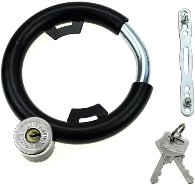 Bike Lock Frame Locks Replacement Retractable Ring Lock Anti Theft Bicycle Locks Framelock Cafe Lock Temporary Security Locks for Most Bikes with Frame Mounting Points
