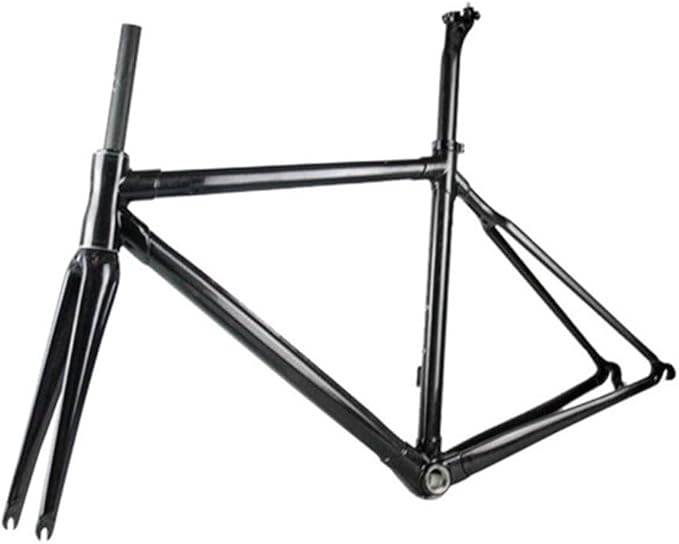 TUJISEK Carbon Fibre Frame 700C Road Bikes Frameset with Fork + Seatpost 45/48/50/52/54/56CM Frame Ultra Light V Brake QR 130MM Internal Routing