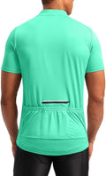 Bikewa Men's Cycling Jersey Moisture Wicking Short Sleeve UPF Half Zip Bike Road Riding Biking Shirts for Men Zipper Pockets