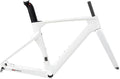 700C Carbon Fiber Bikes Frame 43.5/46/48/50/52/54/56CM Road Bike Frameset Wind Breaker Racing Frame Thru Axle F12×100mm R12×142mm Disc Brake Frames(White,46CM)
