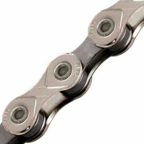 KMC X10 10-Speed Nickel Plate & Black X-Series Bicycle Chain Compatible with Shimano, SRAM, Campagnolo and All Major Systems.