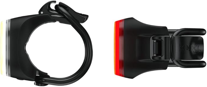 Knog Blinder Mini Bike Light - Bright 50/30 Lumen COB LED Bike Headlight and Tail Light Set, 8 Light Modes, USB Rechargeable, Waterproof, Ultralight 17g Each, 300m Visibility, 30h Runtime