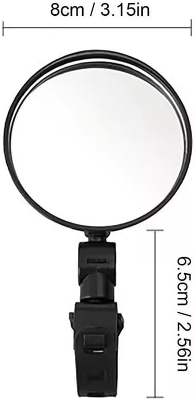 4 Pack Bike Mirror Handlebar Mount Lightweight Bicycle Mirrors Electric Scooter Rear View Mirror Cycling Convex Mirror for Mountain Bike Handle Bar Road Bike Dirt Bike Electric Bike
