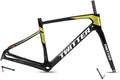 Carbon Road Bike Frameset Disc Brake 700C Off-Road Racing Frame 45/48/51/54cm Front 100mm Rear 142mm Thru Axle Frame Set(Black A,48CM)