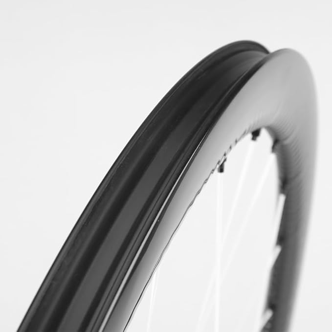 SUPERTEAM S-All Carbon EVO Road Bike Wheelset 36T Ratchet SystemDisc Brake Tubeless 700c 50mm Depth 28mm Width Center Lock Thru Axle, White Carbon Spoke Ultralight 1425g