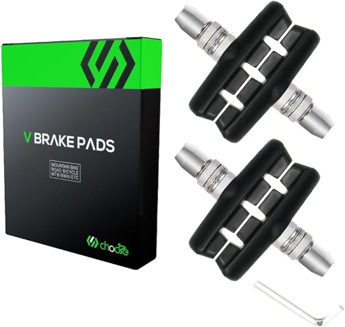 Chooee Bike V-Brake Pads, Bicycle Brake Pad Set, 2 Pairs Universal Brake Shoes