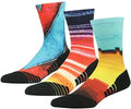 HUSO Hiking Socks Men Women Fashion Novelty Digital Printing Sports Crew Socks 3, 4 Pairs