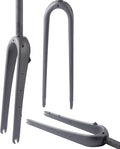Gravel Carbon Fiber Rigid Fork 700C Carbon Fiber Road Bike Rigid Fork QR 9Mm Disc Brake Thru Axle 1-1/8'' Straight/Tapered Tube Light Bicycles Front Forks