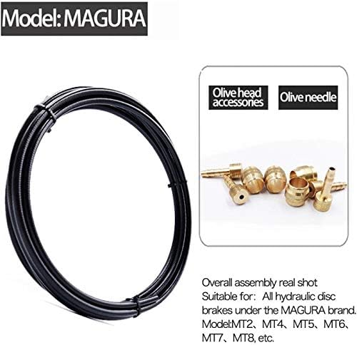 YBEKI 2500mm Kevlar Teflon Hydraulic Disc Brake Hose Kit with Brass Fittings – Compatible with Shimano BH59/BH90, SRAM, Magura