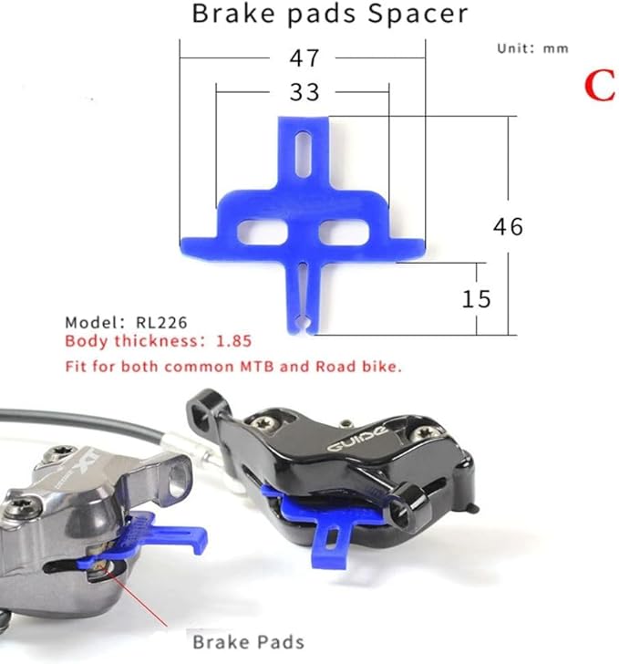 9 Pack Bike Brake Pads Spacer Universal Hydraulic Disc Brakes Bleed Block Pad for Shimano 2/4 Piston Caliper AVID SRAM Tektro Trp Avid Zoom Hydraulic Disc Brake Set Mountain Bicycle Road Bike