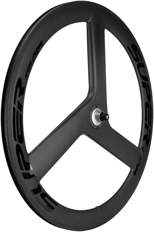 SUPERTEAM Full Carbon Tri Spokes Wheel 700C Clincher Bike Wheelset
