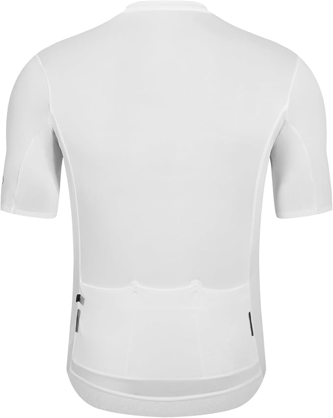 Santic Men's Cycling Jersey Short Sleeve Tops Bicycle Bike Shirt Full Zipper UPF 50+ Bicycle Jersey with Pockets