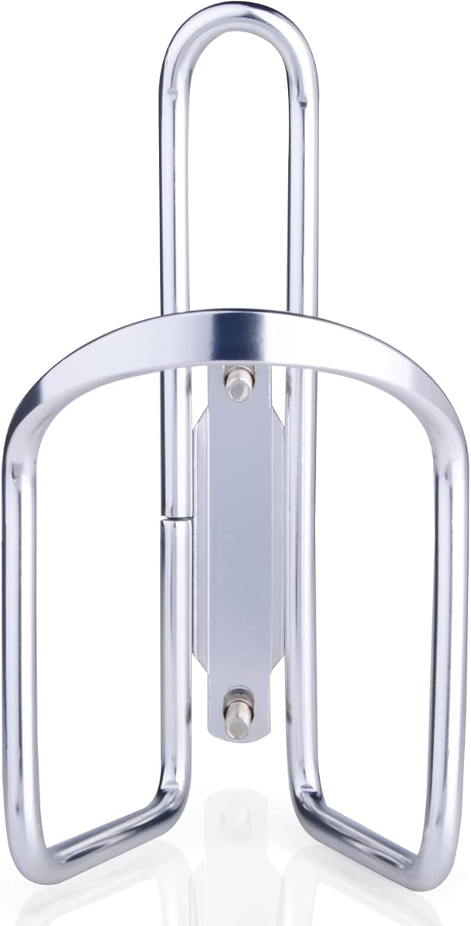 FiveBox Bike Water Bottle Cage, 2Pack Cycling Bicycle Water Bottle Cage Holder Bracket for Mountain Bike MTB Road Bike, Bike Accessories, Made of Lightweight Aluminum Alloy (Silver)