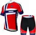 Hotlion Men's Cycling Jersey Sets Gel Pad Summer Bike Clothing Suit Breathable Bike Clothes with 3 Rear Pockets