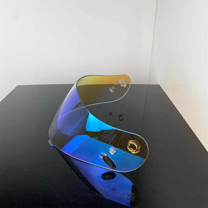 HJ-09 Helmet Visor Replacement,Tinted Motorcycle Helmet Face Shield Sunshield UV Protection for HJC CL-15 CL-17 CL-16 CL-SP AC-12 FS-10 CS-R1 IS-16 CS-R2 (Revo Clear Blue)