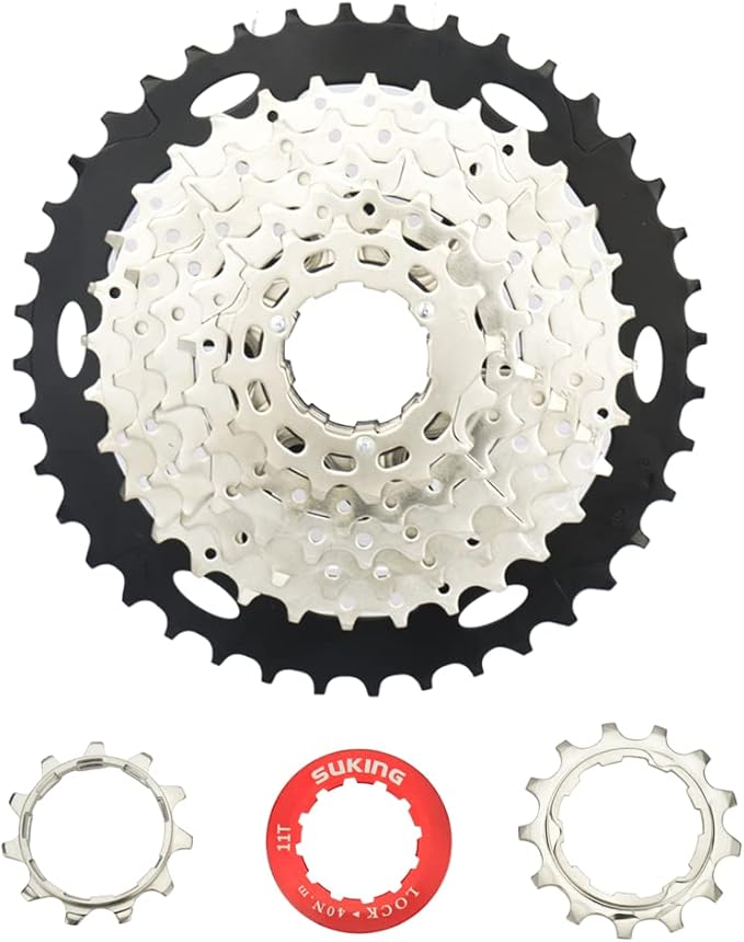 CYSKY 8/9/10/11/12-Speed Cassette 11-25T/28T/32T/34T/36T/40T/42T/46T/50T/52T Bike Sprocket Freewheel Compatible with Shimano, Sram HG Hub, Fit for Mountain Bike, Road Bike, MTB Cassette