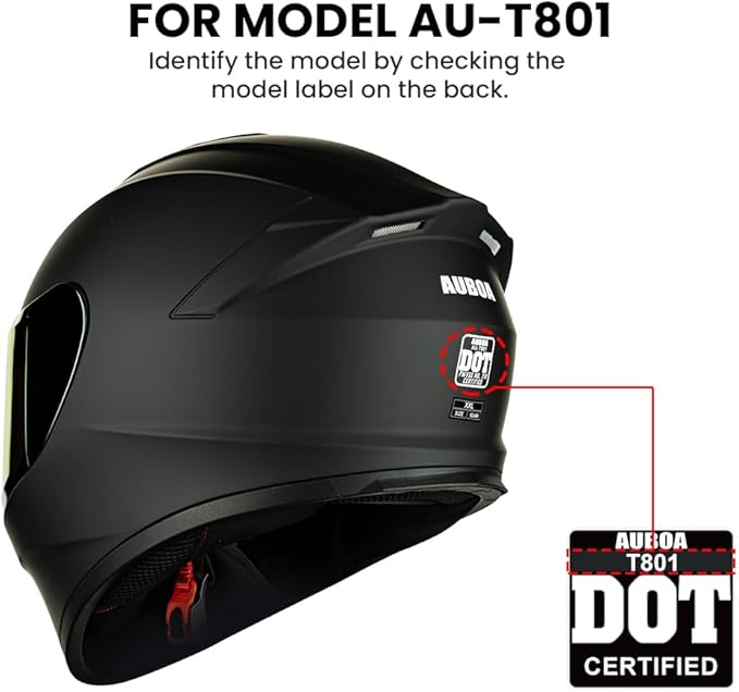 LightTinted Visor for Model AU-T801 Motorcycle Helmet