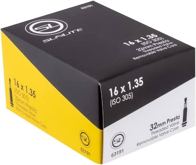 Sunlite Standard Presta Valve Bicycle Tubes