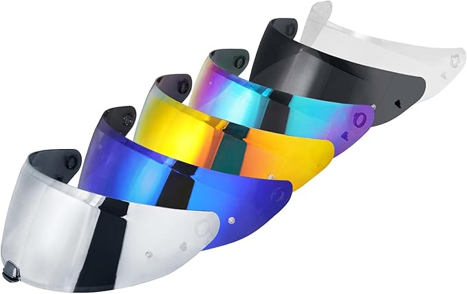 Hj-31Motorcycle Helmet Visor,Shield Replacement Visor for i10 /i70,Motorcycle Visors,Motorcycle Helmet Visor Accessories(Chrome Silver)
