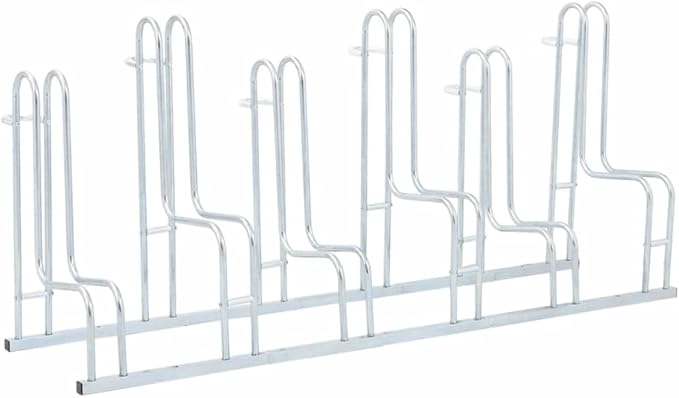 Galvanized Steel Floor Freestanding Bicycle Stand for 6 Bikes, 6 Bikes Floor Bike Stand, Bike Floor Parking Rack for Indoor & Outdoor Garage Storage,-870