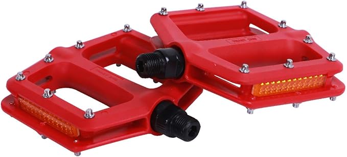 DRBIKE Mountain Bike Pedals MTB Pedals 9/16" Sealed Bearing Lightweight Nylon Bicycle Flat Platform Pedals for MTB BMX Road Bike Kids Bike Replacement Pedal