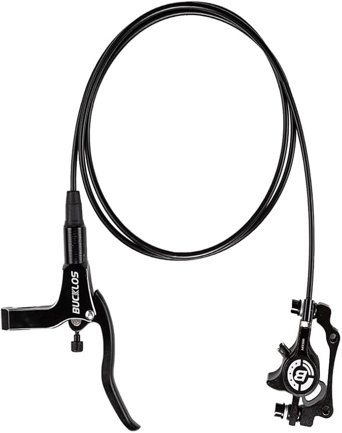 BUCKLOS MTB Hydraulic Disc Brakes for Mountain Bike, Left Front 800 mm Right Rear 1500mm Bike Hydraulic Brake Set Aluminum Alloy Levers with Calipers/PM/is Adapter fit eBike/Fat Bikes
