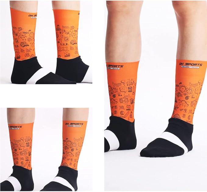 Cycling Socks Pro Mens Womens Riding Socks Bicycle Bike Sport Ankle Athletic Socks XC MTB BMX White Yellow Blue Green Red